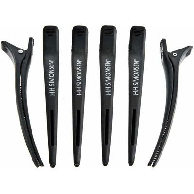 HH Simonsen Carbon Clips, Sort 6 stk - Cancam