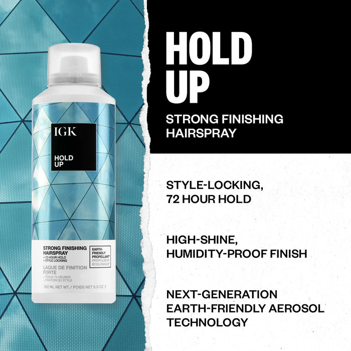 IGK Hold Up Strong Hold Finishing Hairspray 187 ml - Cancam
