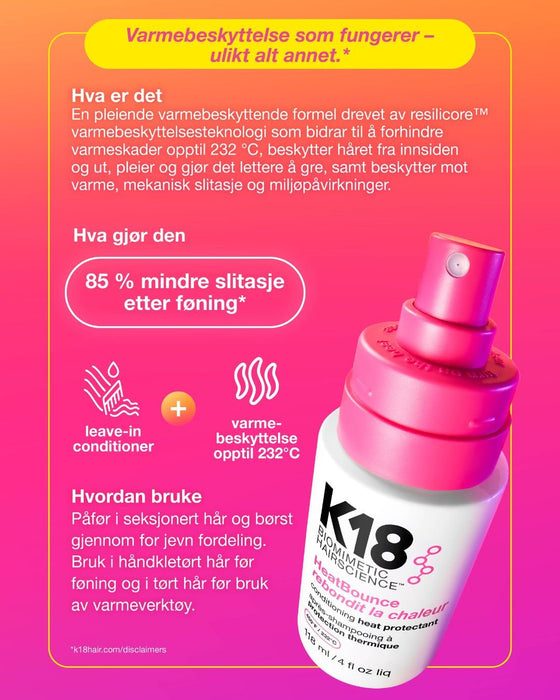 K18 Heat Bounce Conditioning Heat Protectant 118 ml - Cancam