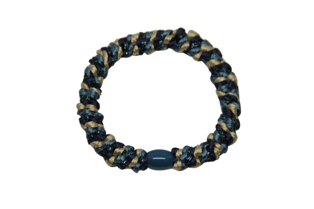 Kknekki hair ties Missoni Navy petrol glitter 2 stk - Cancam