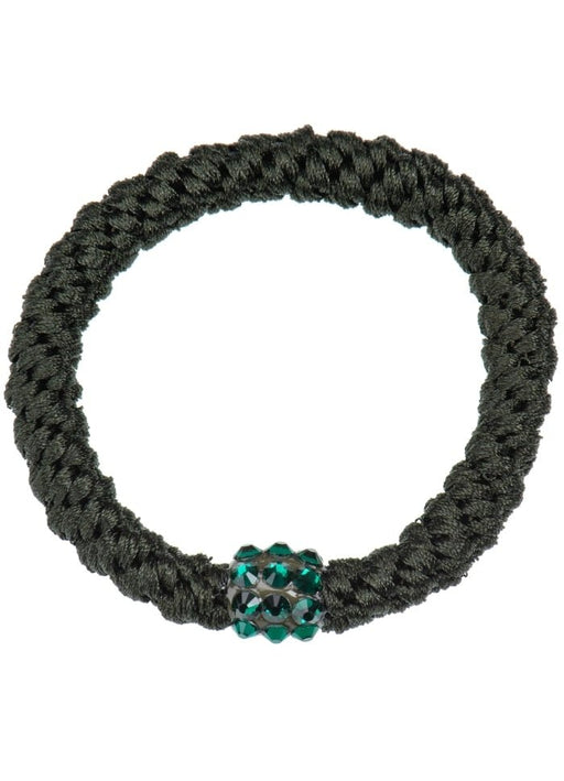 Kknekki hair ties Rhinestone Bottle green 2 stk - Cancam