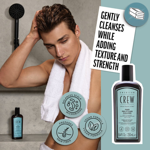 American Crew Fiber Pre - Styling Cleanser Shampoo 250ml - Cancam