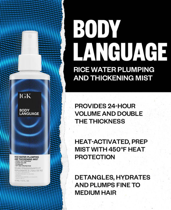 IGK Body Language Rice Water Mist 207 ml - Cancam