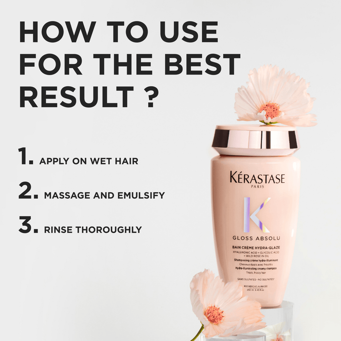 Kerastase Gloss Absolu Bain Crème Hydra - Glaze Shampoo 250 ml - Cancam
